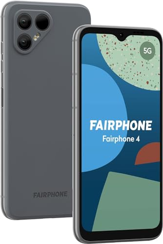 FAIRPHONE 4 5G nachhaltiges Smartphone (8GB RAM | 256 GB, 6.3” Full HD+, Qualcomm Snapdragon 750G, dual SIM), Android, Grau