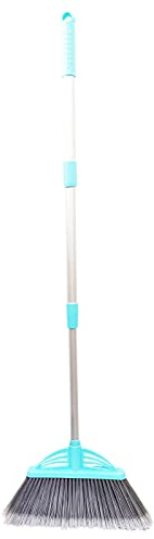 Xifando Escoba telescópica de aleación de Aluminio de Tres Secciones con Mango Largo (Azul Claro)