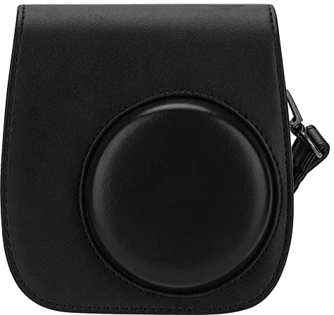 ZUIKAKU Protection and Carrying Case for Fujifilm Instax Mini12 11/9/8/8+ Instant Film Cameras, with Accessory Pocket and Adjustable Shoulder Strap (Black)