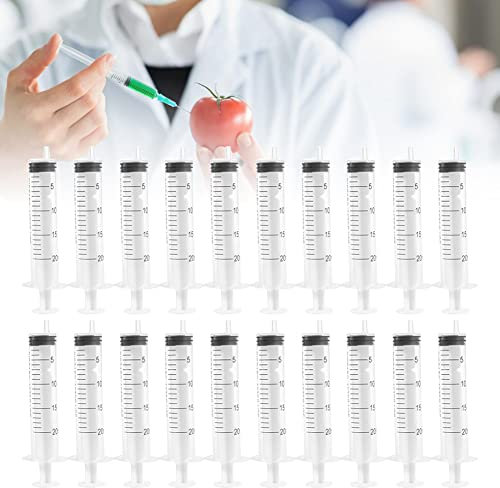 Seringues En Plastique Sans Aiguille, Pour Huile, Animaux Domestiques Et Expériences Scientifiques, 20 Pièces, 20ml