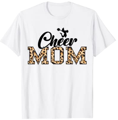 Cheerleader Cheerleading - Cheer Mom Leopard T-Shirt