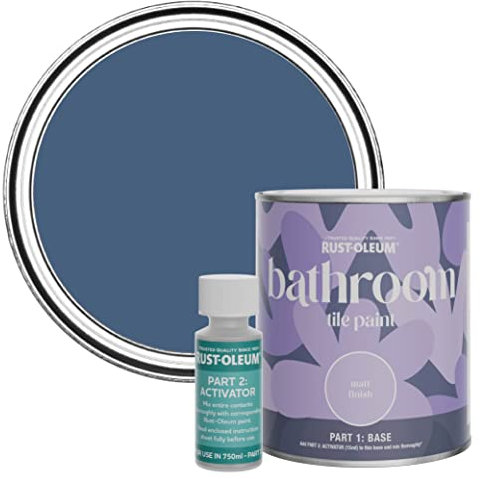 Rust-Oleum wasserfeste blau Fliesenfarbe für Badezimmer in Matt Finish - Tinte Blau 750ML