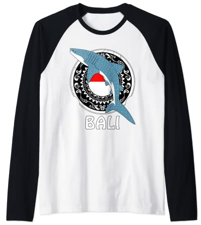 Whale Shark Dive Bali Flag of Indonesia Raglan Baseball Tee