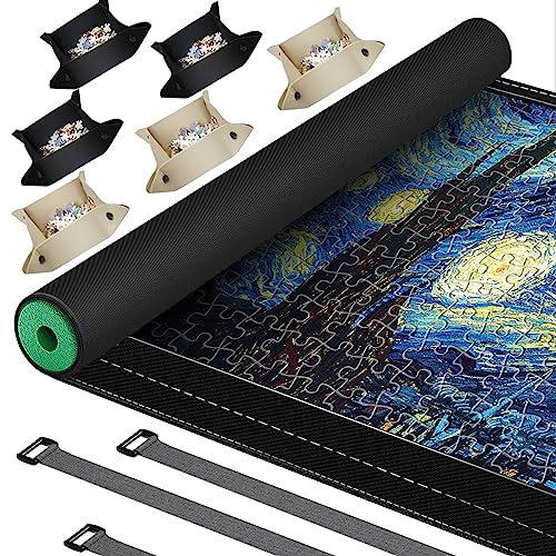 Puzzlematte 2000 1500 1000 Teile, Puzzle Matte Roll, Puzzleunterlage Puzzlemappe Puzzlerolle Mat Storage Accessories für Erwachsene, Jigsaw Puzzle Mat Roll Up.
