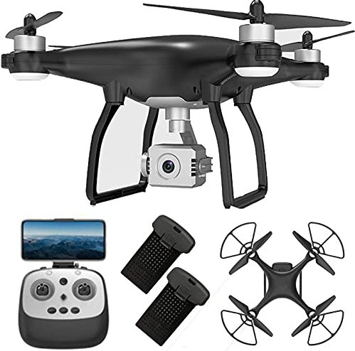 3-Axis Gimbal Foldable Drone with 4k Camera for Adults with 5GHz FPV Live Video Rc Quadcopter with Auto Return Home Follow Me Dual Cameras Headless Mode 2 Batteries And Carrying Case