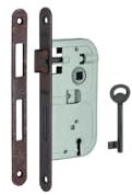 Serrure Encastrable, Axe 50 mm, Carré 8 mm, Têtière Chromée, Sécurité Renforcée, Installation Facile, Design Élégant, Matériaux Durables, Compatible Portes Intérieures, THIRARD