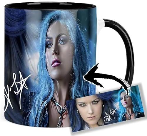 Arch Enemy Alissa White-Gluz Tasse Innen & Henkel Schwarz Keramikbecher Mug