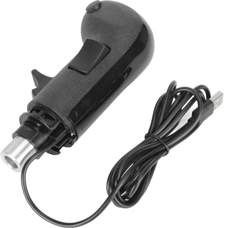 ASHATA USB-Schaltknauf, Schnelles Schalten, 18 Gänge, Benutzerdefinierte Einstellung, ETS2- und ATS-Spiele,G29 27 25 920 923,TH8A, Plug-and-Play, Komfortabler Griff, Realistischer