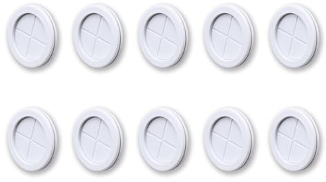 30mm Rubber Grommet, 10 Pcs Round Hole Cover, Wire Tidies Organizer Management Grommets for Machine, White