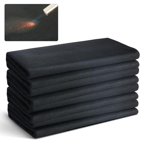 VEVOR Carbon Felt Welding Blanket 4 Pack, 37 x 36 Flame Retardant Welding Blanket, Up to 1800°F Heat Resistant Blanket Set, Cuttable Carbon Fiber Fire Retardant Insulation Welding Mat Pad