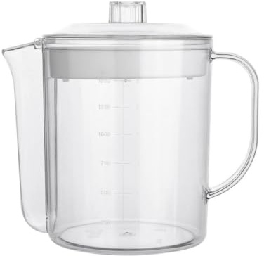 Garneck 1‑Pack PP Grease Separator Cup with Strainer, Measuring Scale Fat Gravy Separator Container for Kitchen Home Restaurant