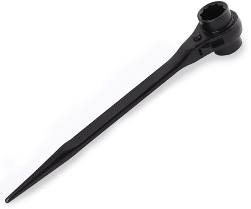 LEPEVNEY Llave de carraca de 17 x 19 mm, llave inglesa de liberación rápida, color negro