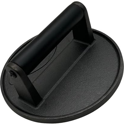 FANGZ Steak Weight Press, Round Flat Meat Press, Meat Weight Press with Heat Resistant Handle, Barbecue Grilling Tool for Hamburger Patty Meat