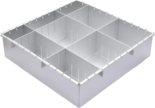 Cake Pan,Adjustable Cake Tin,Square Cake Pan,Adjustable Baking Moulds,with Divider,for Cake Cooking (12-inch)