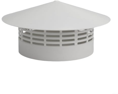 Añade elegancia a tu hogar, tapa de ventilación de techo de PVC, sombrero de lluvia para chimeneas (160 mm)