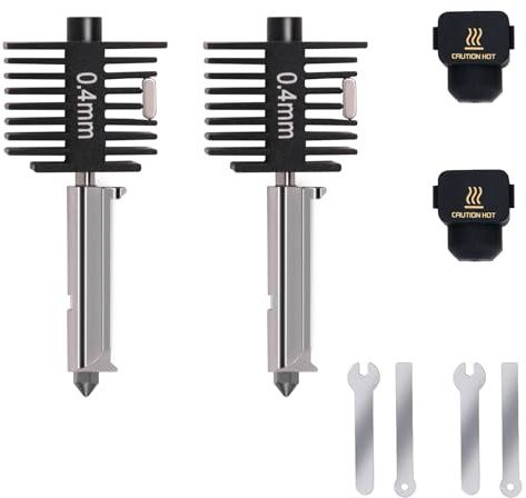 2PCS A1 Mini, A2L Upgrade Hotend Kit, 3D Printer Print Head Hot End Heating Block Kit with 0.4mm Hardened Steel Nozzle and Silicone Socks for Bambu Lab A1/A1 Mini