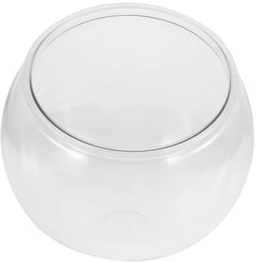 RORPOIR Aquarium Rond en Plastique Unique pour Bureau Jardinière Hydroponique Petit Bol pour Poissons Betta Décoration De Bureau Incassable Et Élégant