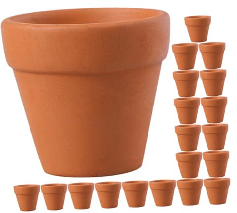 HYTROVE 20pièces Mini Pots Terre Cuite De Petits Pots Décoratifs pour Plantes Succulentes avec Drainage pour Améliorer La Décoration Intérieure Et Extérieure