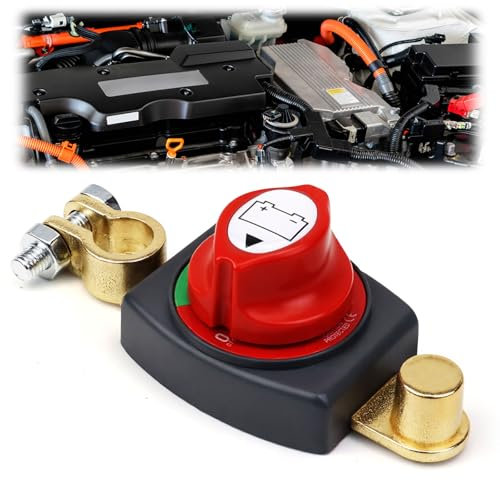 TYBYBB Coupe-batterie 12 V 24 V 48 V Interrupteur principal de batterie de voiture 12 V Interrupteur principal de batterie 12 V pour voiture, camion, bateau, yacht, caravane