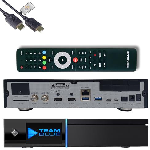 GigaBlue UHD Quad 4K Pro 2X FBC DVB-S2 Twin Sat Receiver avec Dual Core CPU, E2 Linux OS, 4GB RAM, 8GB eMMC, Bluetooth 5.4, H.265, 1200Mbit WLAN, 3X USB 3.0, HTS e-com câble HDMI