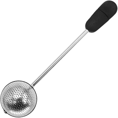Sucrier, récipient à sucre, distributeur de sucre, saupoudreur de sucre en poudre en acier inoxydable, tamis à farine, saupoudreur de poudre, tamis à levure chimique for outils de cuisson(Black)