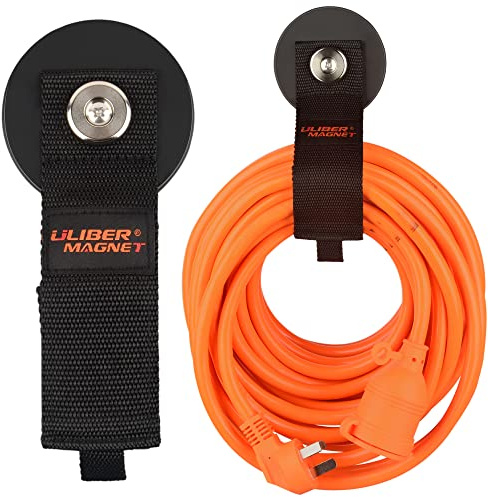 ULIBERMAGNET Große Größe Starke Magnethaken, Schwerer magnetischer Werkzeugmanager, Magnethalter, Aufhänger, Verlängerungskabel, Schläuche, Kabel, Seile, Werkzeuge, Pickup, RV und Werkstatt