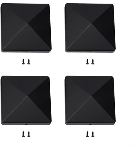 HomeVortex Outdoor 4X4 Inch Plastic Fence Post Cap ABS plastic To Shield Wooden Fences From Harsh Weather Conditions(4pcs)