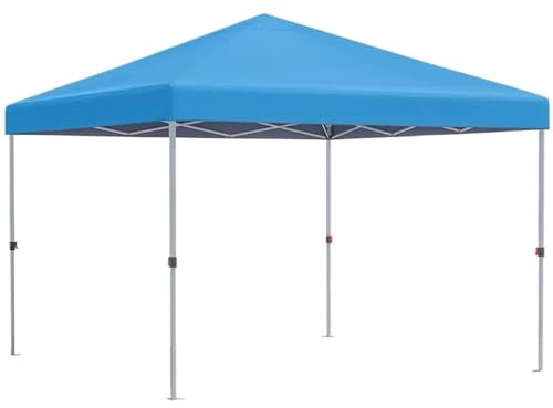 VNSMM Tettoie per Auto Gazebo Pop Up 3x3m Impermeabile Baldacchino Tenda Giardino Esterno Festa Tenda Commerciale Baldacchini Istantanei Tendone Garage(Blau)