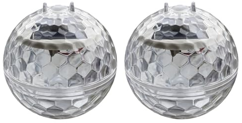 Bosreroy 2 bolas solares flotantes LED multicolor para piscina, IP44 impermeables, luces esféricas para exteriores, estanque de jardín, orbes brillantes alimentados por energía solar