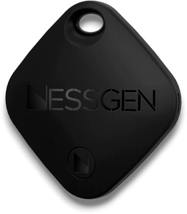 Android Tracker Tags (1-Pack Black) – Works with Google Find My Device | Bluetooth Smart Tag for Keys, Wallet, Pets, Luggage, Bike & Bags | Android-Only Item Locator with Free Case and Spare Battery