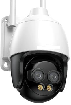 VEKELETE WIFI/4G /POE Surveillance Camera HD 8MP 2.8mm 8mm Dual Lens 10X Digital Zoom AI Humanoid Detection Auto Tracking Security Camera(8MP WIFI Add 128G)
