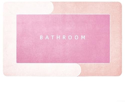 WheatThrive Alfombra de baño de secado rápido, antideslizante, multiusos, de piedra de diatomita, absorbente, para uso doméstico (color rojo claro)