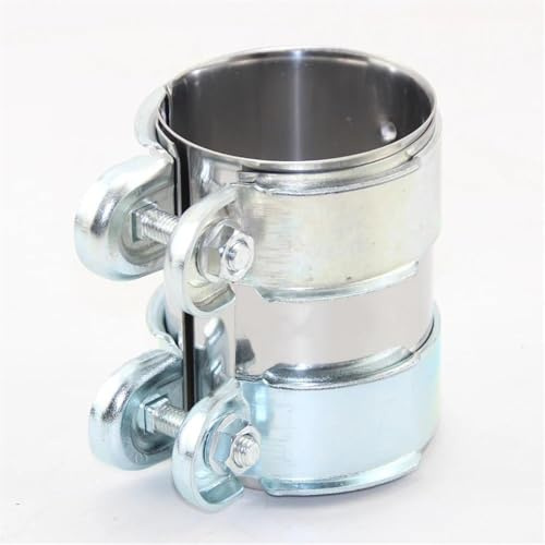 Terminale di Scarico 2 Pollici 2,5 Pollici Tubo Scarico Marmitta Tubo Connettore Giunto Manicotto Morsetto Regolabile Acciaio Inossidabile Fai Strumento(42mm)