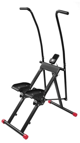 Treppensteiger Crosstrainer, Vertikale Klettermaschine mit LCD-Display, Climber Maschine mit 3 Stufen Einstellbarer Steppmaschine für Heimtraining, Fitnessstudio, Büros