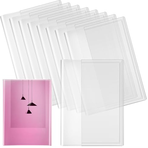 Homoyoyo 10pcs Transparent Textbook Covers with Adhesive Seal Non-Slip Protective Sleeves for Books Clear Book Jackets for School Work and Study Use