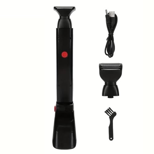 Ujjdwiurgh Rasoir électrique pour le dos 2 en 1 rechargeable avec poignée pliable pour homme
