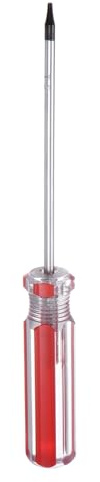 QUARKZMAN Cacciavite Torx aimanté 3x75mm Asta T5 Testa a Stella Rosso | a 6 Punti, Impugnatura Antiscivolo, per Riparazioni Elettrodomestici e Miglioramenti
