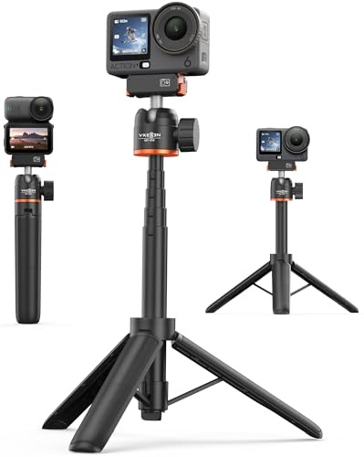 54cm Osmo Action Mini Stativ, für DJI Action 6, Osmo Nano | 2-in-1 Schnellverschluss Selfie-Stick Stativ, Verlängerungsstange, Kleines Tischstativ, Halterung, Einbeinstativ, Zubehör