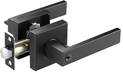 Maniglia per porta privacy - Serratura interna sicura, in metallo spazzolato | Serratura per porta con maniglia, accessorio hardware resistente, chiusura per camera silenziosa per camera da