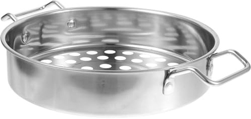 SUPVOX Colador de Acero Inoxidable Orificio Grande y Fondo Plano, Cucharón Colador de Malla Grande para Cocina, Utensilio para Camarones y Frituras, Herramienta Práctica para Uso