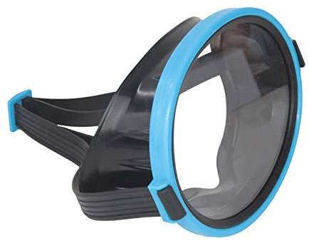 Barn ungdom oval gratis dyk-mask anti-dimma enkel lins simmasker blå, lila, 14,5 x 11,5 cm