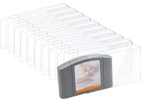 Mcbazel LOT 10 Klarsichthüllen-Schutzhülle für N64-Spielkassette (10er-Satz)