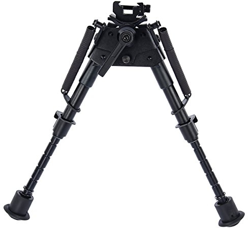 Latinaric Faltbar 6-9 Zoll Taktische Gewehr Zweibein Verstellbar für Jagd Gewehr Luftgewehr Scharfschuetzengewehr mit Adapter, leicht zu montieren