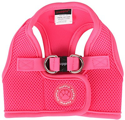 Puppia Hundegeschirr Weste in Neonfarben - Hochwertig und Komfortabel - Auch als Welpengeschirr verwendbar, Pink, XL AH1325