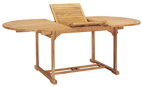 vidaXL Garten-Ausziehtisch 150-200x100x75 cm Massivholz Teak
