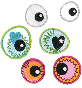 Kleiber Bügelbild Patch Applikation zum Aufbügeln Augen 2,3-3,5 cm