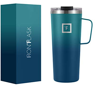 IRON °FLASK Grip Kaffeebecher - 710 ml, auslaufsicher, vakuumisolierte Edelstahlflasche, doppelwandig, Thermo Travel, Hot Cold, Water Metal Canteen