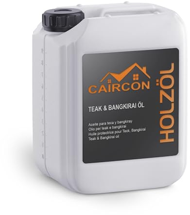 Teak Holzöl Bangkirai Öl für Möbel Gartenmöbel Teakholz Hartholzöl Farblos - 10L