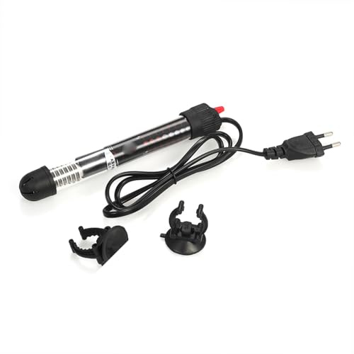 Ailgely Riscaldatore per Acquario 50W,Riscaldatore Sommergibile Acquario,Mini Riscaldatore Acquario Regolabile,Asta di Riscaldamento Sommergibile, con 2 Ventose