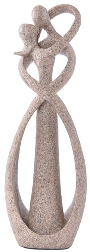 PIGPIGFLY Couple Hugging Statue, Decorative Figures, Living Room, Home Store Decoration, Modern Abstract Art Sculptures Decoration, Office Decorations, Polyresin, Gift(Sandstone